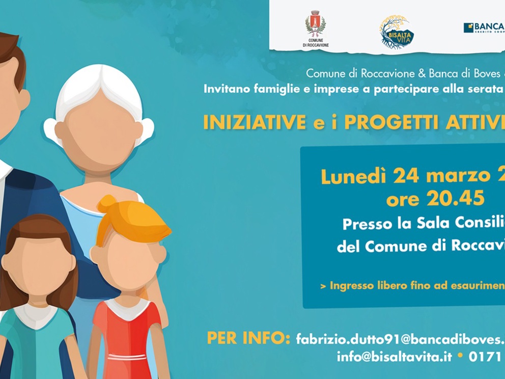 Il Comune di Roccavione, insieme alla Banca di Boves e Bisalta Vi