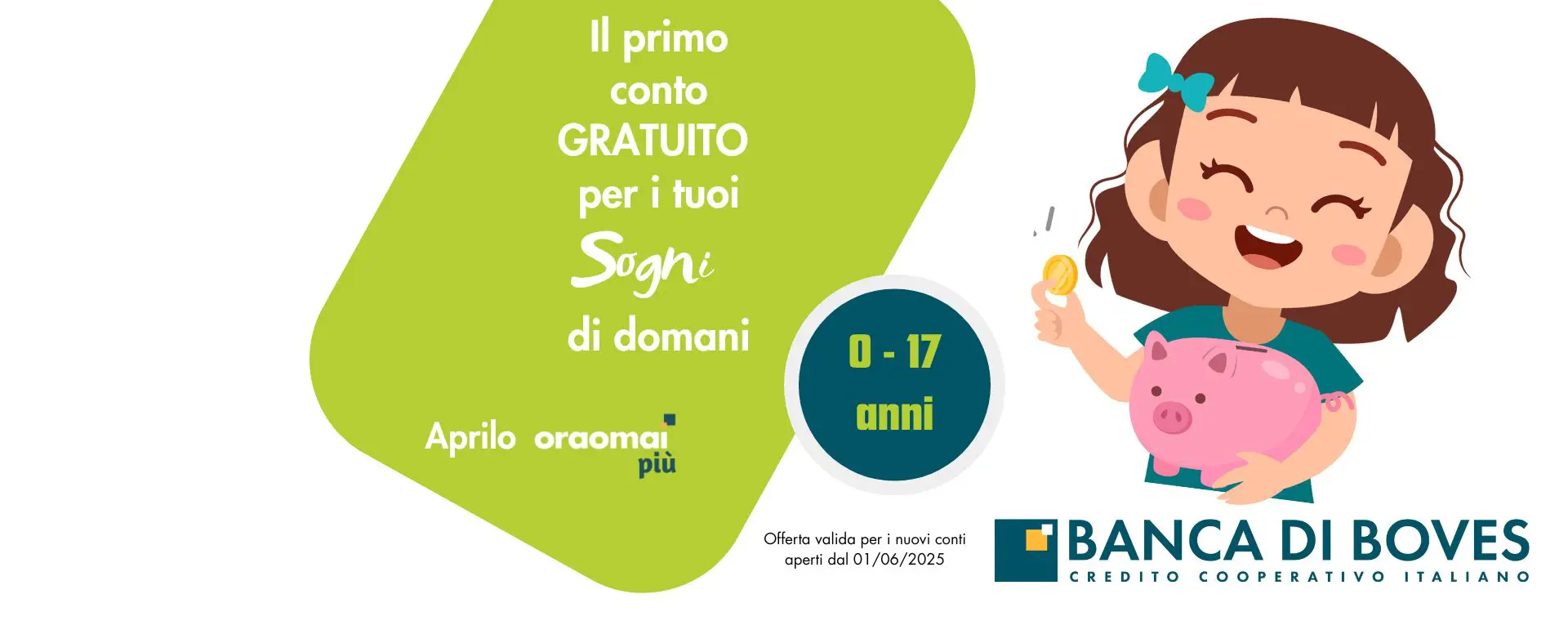 Oraomaipiù: il tuo primo conto GRATUITO