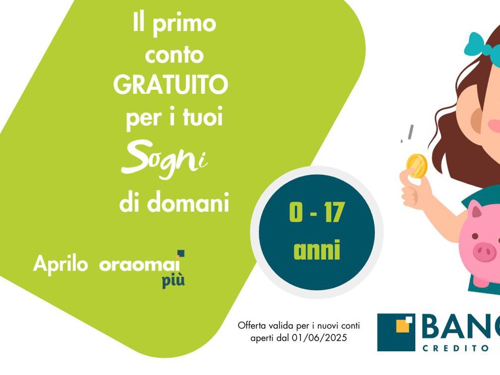 Oraomaipiù: il tuo primo conto GRATUITO