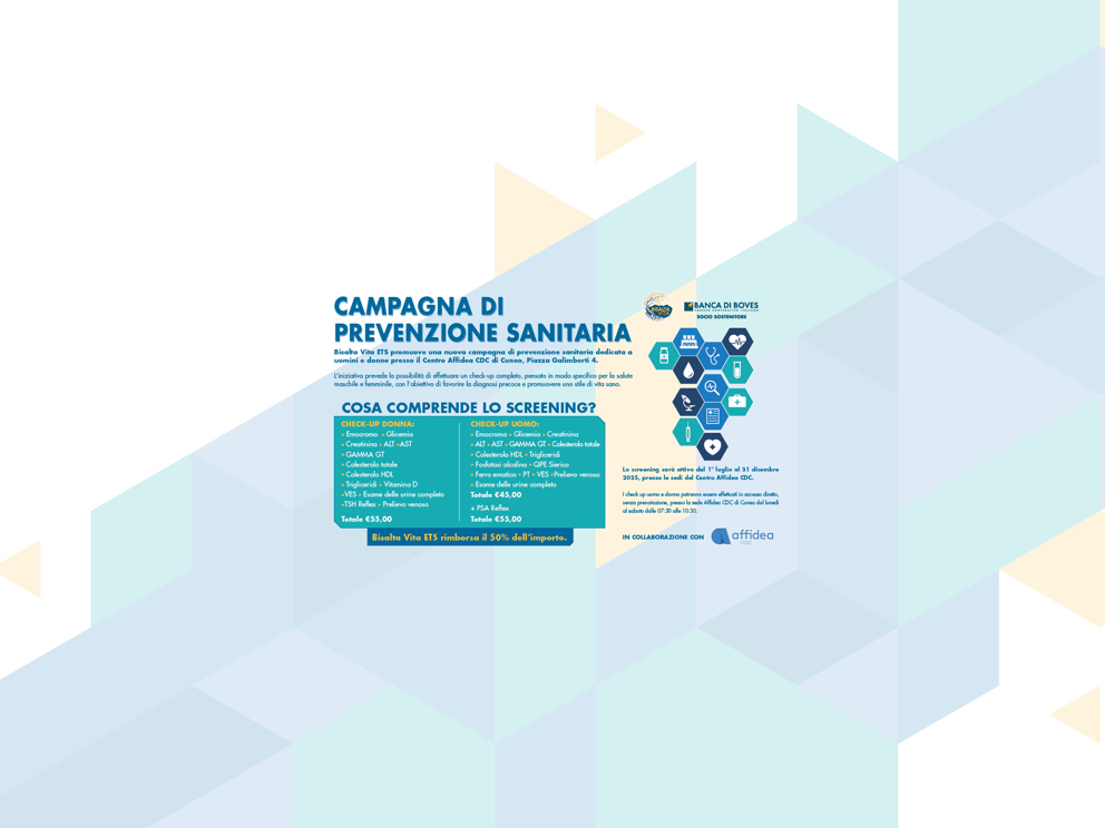 Campagna di Prevenzione Sanitaria 2025 Dal 1° luglio al 31 dicemb