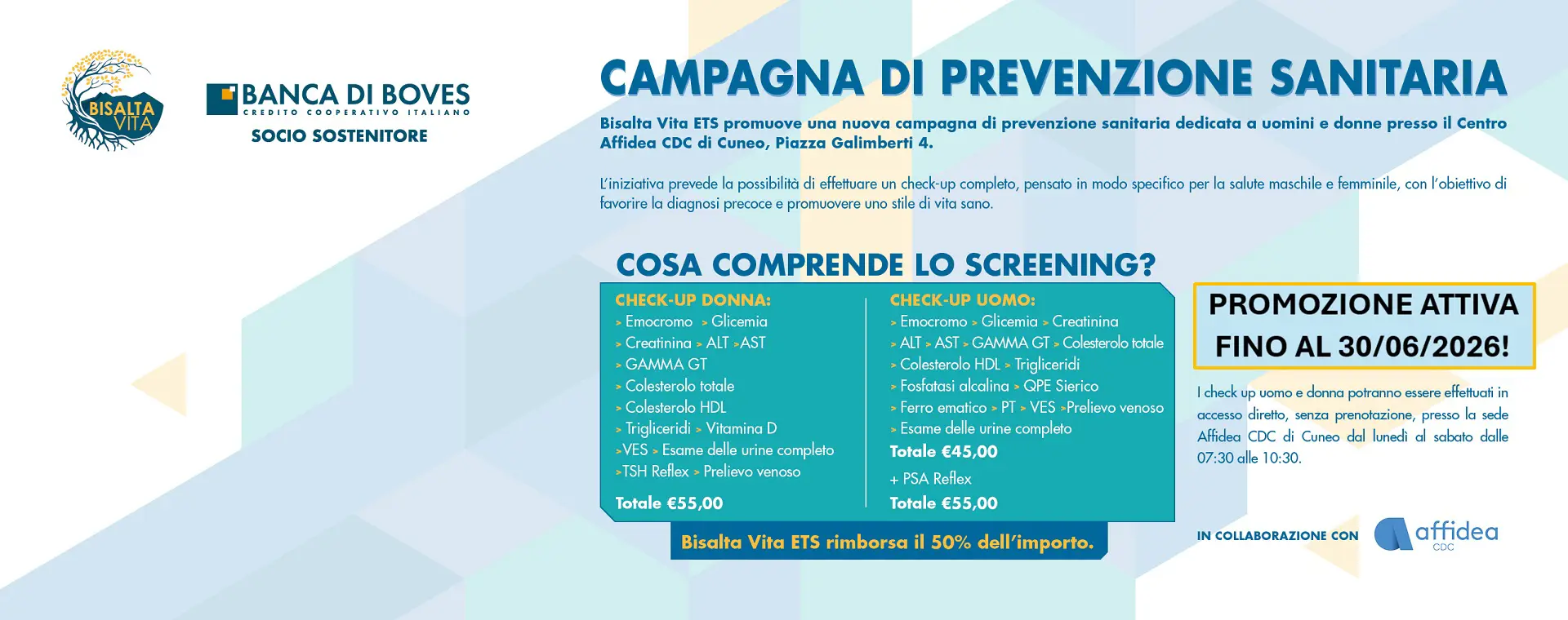 Campagna di Prevenzione Sanitaria 2025-26 Dal 1° luglio 2025 al 3