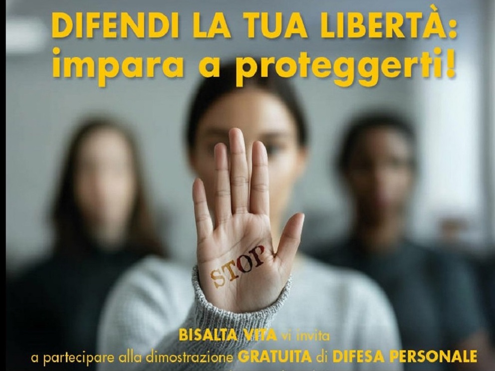 DIMOSTRAZIONE GRATUITA di DIFESA PERSONALE Bisalta Vita organizza