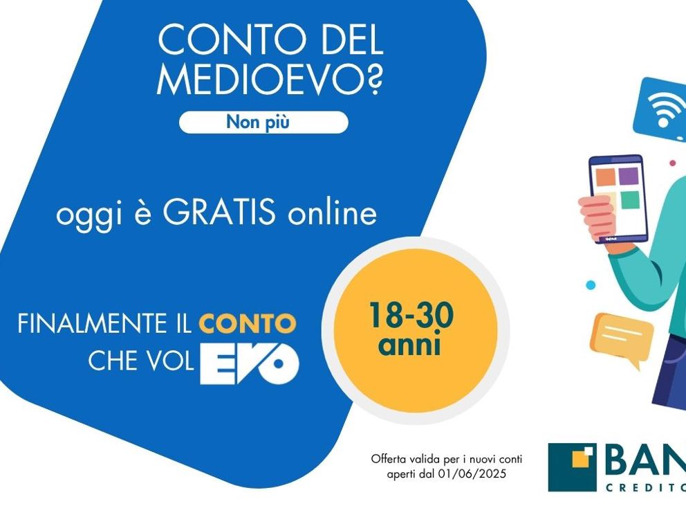 Conto EVO: conto corrente GRATUITO per tutte le operazioni effett