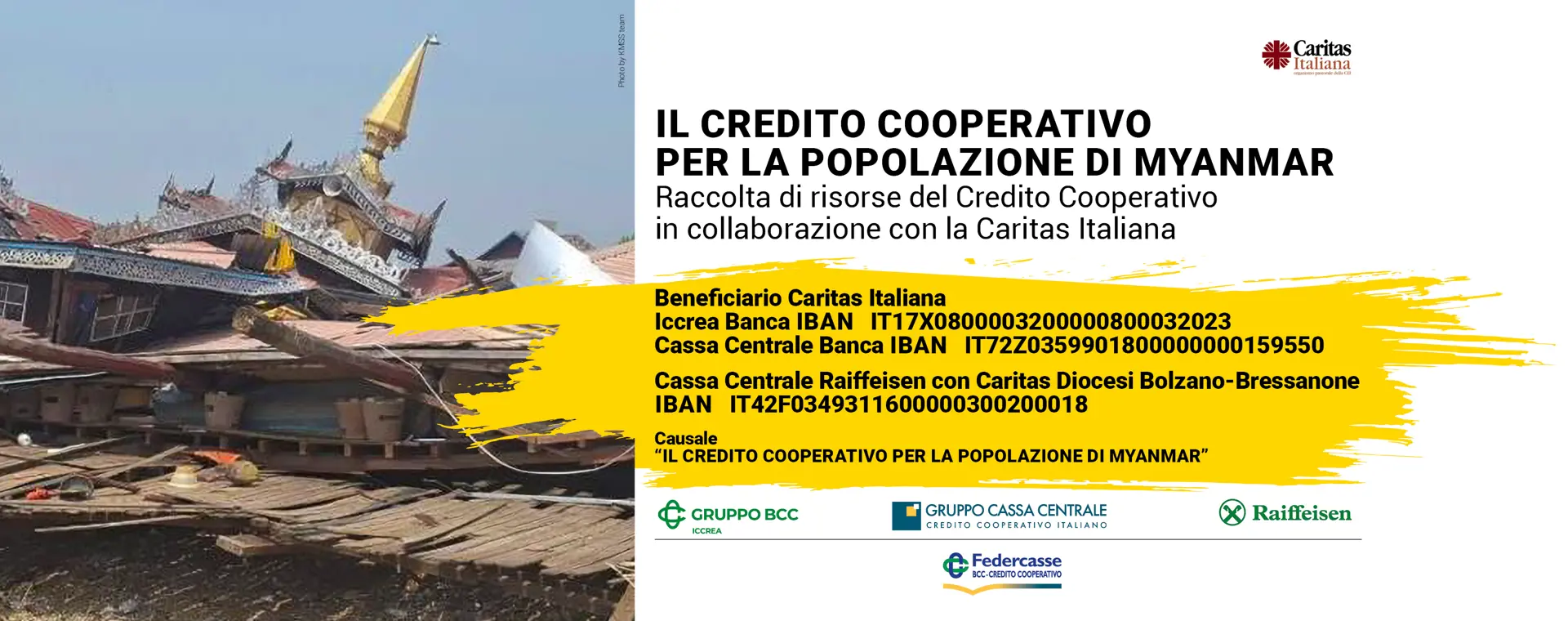 Il Credito Cooperativo ha definito con Caritas Italiana un proget