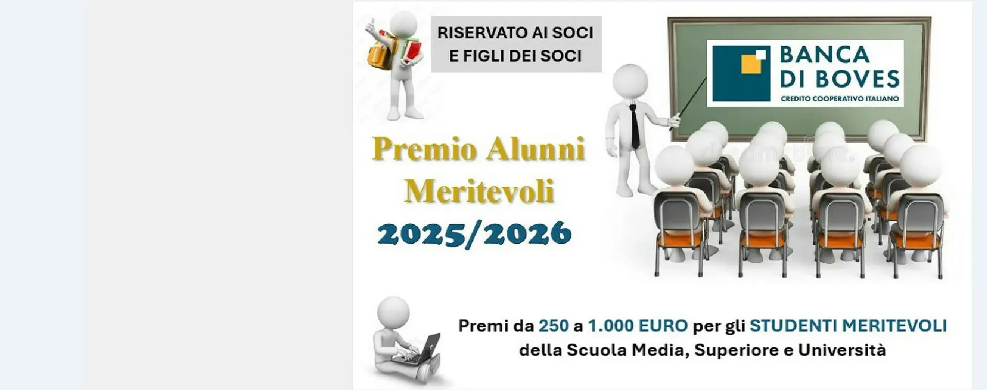 Alunni Meritevoli 2026 La Banca ripropone l'iniziativa, rivolta a