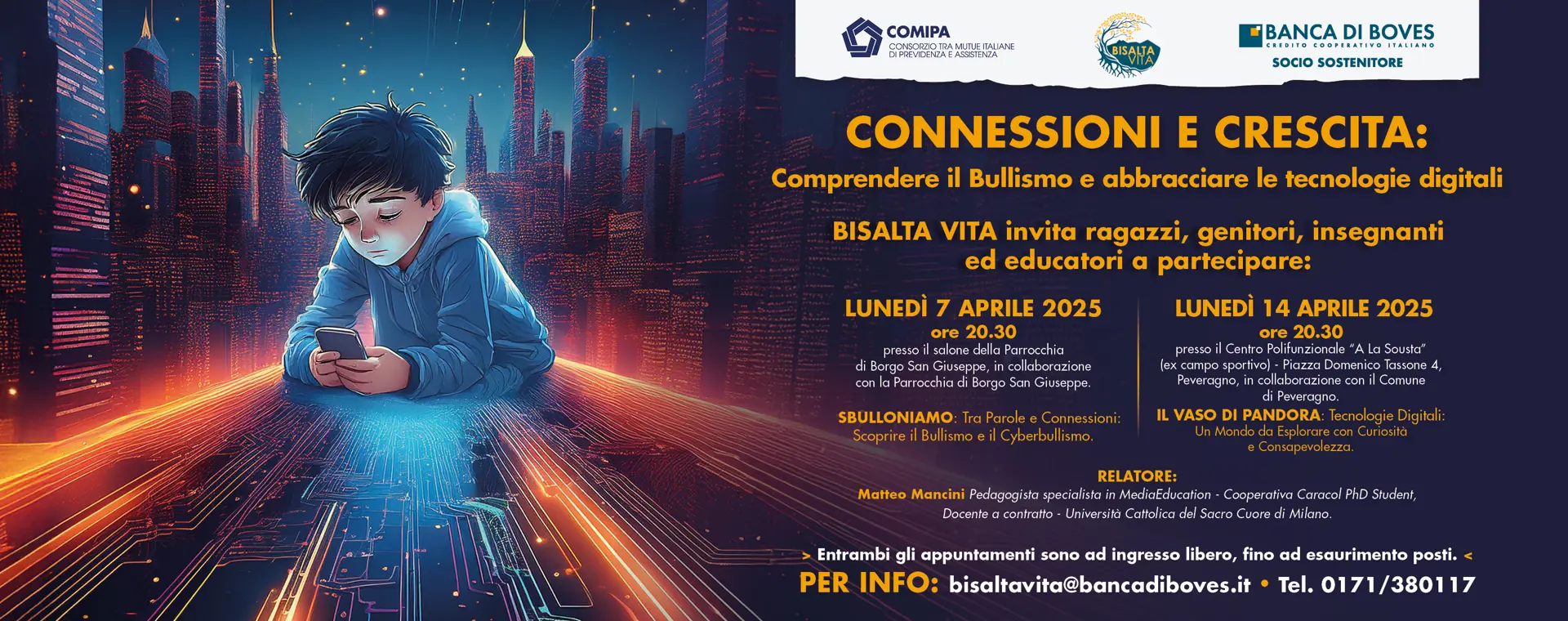 CONNESSIONI E CRESCITA: due serate promosse da Bisalta Vita per c