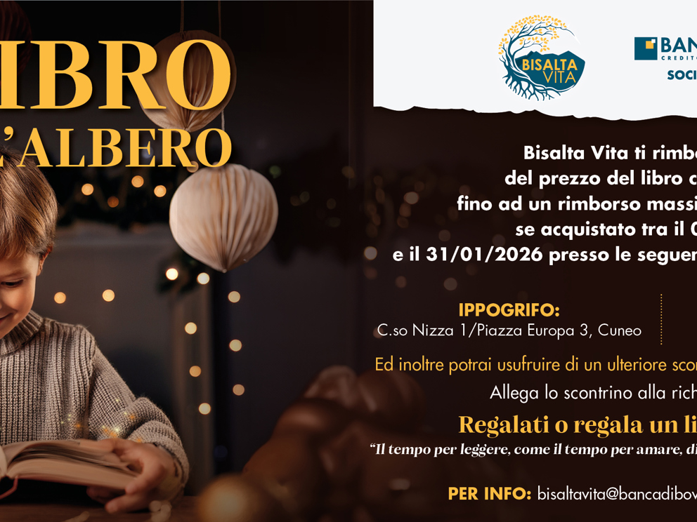 Bisalta Vita , nel periodo natalizio, ti rimborsa il 50% del libr